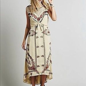Free People New Romantics Embroidered Tie Dress